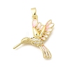 Brass Clear Cubic Zirconia Pendants KK-B187-01G-02A-1