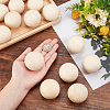   20Pcs Natural Wooden Round Ball WOOD-PH0002-93-3