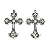 Alloy Rhinestone Cross Big Gothic Pendants ALRI-1475-NR-1