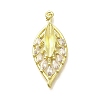 Rack Plating Brass Micro Pave Clear Cubic Zirconia Pendants KK-M309-26G-1