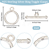 Beebeecraft 2 Sets 925 Sterling Silver Toggle Clasps STER-BBC0005-45S-2