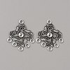 Tibetan Style Zinc Aolly Connector Rhinestone Settings FIND-WH0152-305I-1