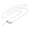 Non-Tarnish 304 Stainless Steel Cable Chain Necklace for Women NJEW-G104-04P-1