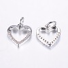 Long-Lasting Plated Brass Micro Pave Cubic Zirconia Charms ZIRC-F069-39P-2