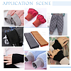 WADORN 3pcs 3 colors Polyester & Spandex Elastic Ribbing Fabric for Cuffs AJEW-WR0002-26-5