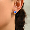 Stainless Steel Evil Eye Hoop Earrings HO8513-4