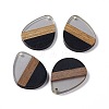 Opaque Resin & Walnut Wood Pendants RESI-M027-04H-4