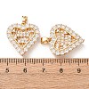 Valentine's Day Brass Micro Pave Clear Cubic Zirconia Pendants KK-A304-24D-G-2