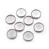 Tarnish Resistant 304 Stainless Steel Milled Edge Bezel Cups STAS-K099-01A-25mm-P-2