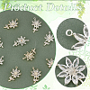 8Pcs 2 Colors Brass Micro Pave Clear Cubic Zirconia Pendants FIND-PH0021-01-4
