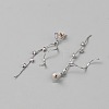 Brass Micro Pave Cubic Zirconia Dangle Stud Earrings EJEW-WH0004-192P-2