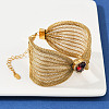 304 Stainless Steel Cubic Zircon Cable Chains Bracelets for Women BJEW-V013-01G-4