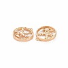 Brass Micro Pave Clear Cubic Zirconia Charms KK-S356-751-2