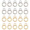 20Pcs 2 Colors Alloy Spring Gate Ring KEYC-NB0001-16-1