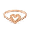 304 Stainless Steel Heart Finger Ring for Women RJEW-C086-06-RG-2