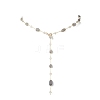 Handmade Natural Labradorite Beaded Chains Earring & Necklaces Sets SJEW-JS01342-03-3