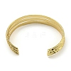 PVD Vacuum Plating 202 Stainless Steel Multi-strand Open Cuff Bangles for Women BJEW-M317-07A-G-3