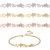 6Pcs 3 Colors Brass Micro Pave Clear Cubic Zirconia Connector Charms ZIRC-BC0001-16-1