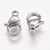 304 Stainless Steel Lobster Claw Clasps STAS-P185-10-P-2