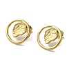 Ion Plating(IP) 304 Stainless Steel Stud Earrings for Women EJEW-Z066-12G-1