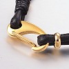 Imitation Leather Handmade Cord Bracelets BJEW-M148-01-2