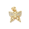 Brass Micro Pave Cubic Zirconia Charms KK-Q068-09B-G-1