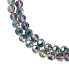 Transparent Electroplate Glass Beads Strands EGLA-N006-037-4