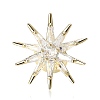 Brass Clear Cubic Zirconia Star Brooch PW-WGA8B06-02-1