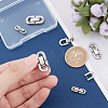 Unicraftale 6Pcs 3 Styles 304 Stainless Steel Fold Over Clasp FIND-UN0001-45-4
