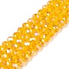 Electroplate Glass Beads Strands EGLA-A044-T6mm-B05-1