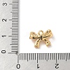 Brass Micro Pave Clear Cubic Zirconia Charms KK-D504-23C-G-3
