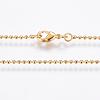 Eco-Friendly Rack Plating Brass Chain Necklaces MAK-G002-06G-C-FF-1