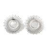 304 Stainless Steel Flower Stud Earrings for Women EJEW-U022-09P-2