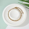 PVD Vacuum Plating 304 Stainless Steel Cable Chain Bracelet for Men Women BJEW-E031-05C-G-1
