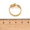 304 Stainless Steel Micro Pave Cubic Zirconia Cuff Open Rings for Women SA-CBAABBA-04G-3