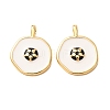 Brass Enamel Pendants KK-CJC12A6-01D-G-1