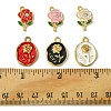 12Pcs 6 Styles Alloy Enamel Pendants FIND-FS0002-05-5