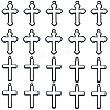 20Pcs 2 Styles Opaque Acrylic Pendants MACR-SP0001-10-1