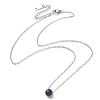 Mixed Gemstone Round Bead Pendant Necklaces NJEW-JN04551-3
