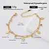 304 Stainless Steel Pave Clear Cubic Zirconia Charm 2-Strand Bracelets for Women VY6048-3-1