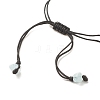 Natural Aquamarine Chips Braided Bead Bracelet BJEW-JB08019-10-5