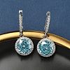 925 Sterling Silver Micro Pave Cubic Zirconia Hoop Earrings EJEW-B147-01A-03-1