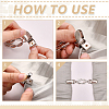 4Pcs 4 Colors Retro Alloy Cardigan Clips FIND-ME0002-40-3