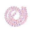 Electroplate Transparent Glass Beads Strands EGLA-N056-01A-08-2