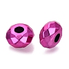 UV Plating Iridescent Transparent Acrylic European Beads OACR-E033-22-08-2