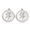 304 Stainless Steel Pendants STAS-P432-01D-P-1