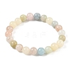 Natural Morganite Stretch Bracelets BJEW-F388-01-B-2