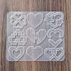 Heart Earrings Pendants DIY Silicone Mold DIY-Q033-06B-4