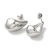 304 Stainless Steel Teardrop Stud Earrings for Women EJEW-S237-07-2