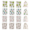 20Pcs 4 Styles Polycotton(Polyester Cotton) Packing Pouches Drawstring Bags ABAG-TA0002-09-3